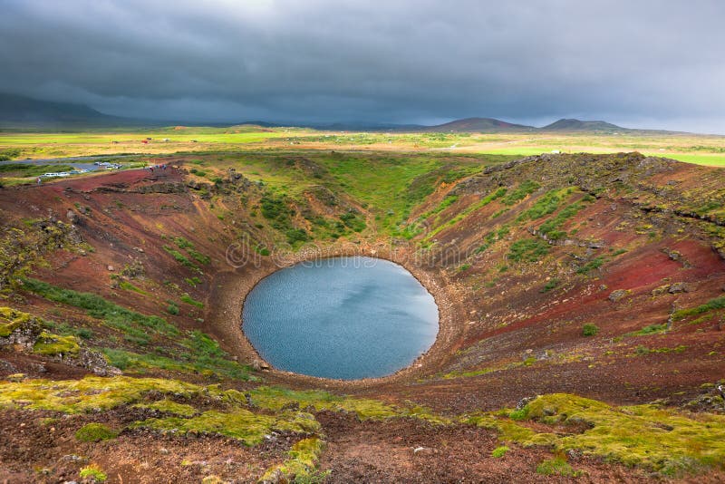 KerithÂ Volcano Crater in Iceland stock photo