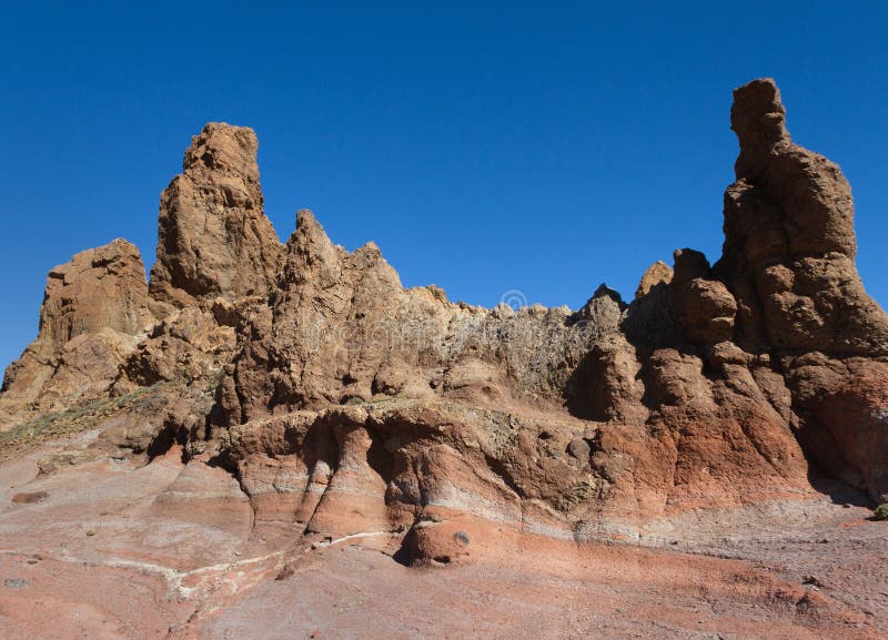 Crater next to volcano Teide.