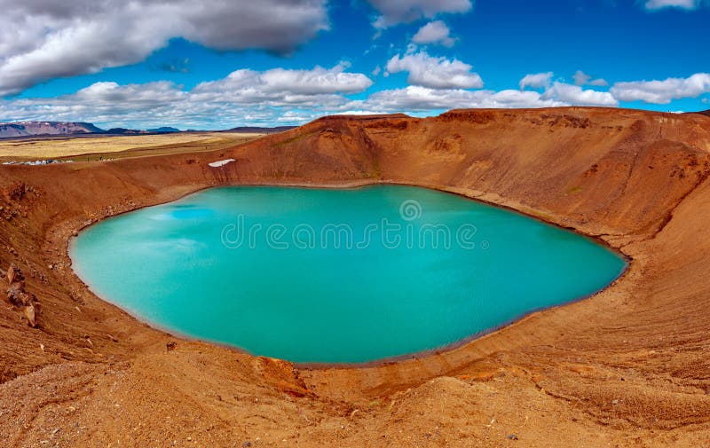 Cratere vulcano Viti immagine stock