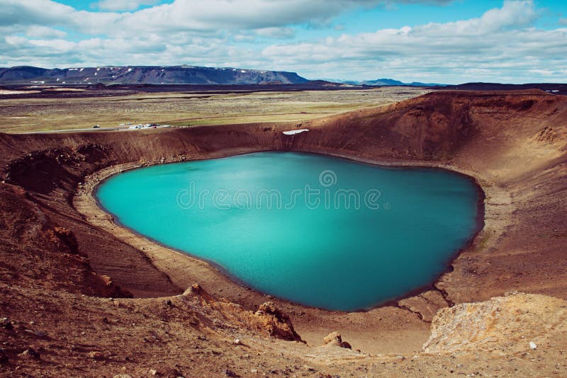 Cratere vulcano viti immagine stock libera da diritti