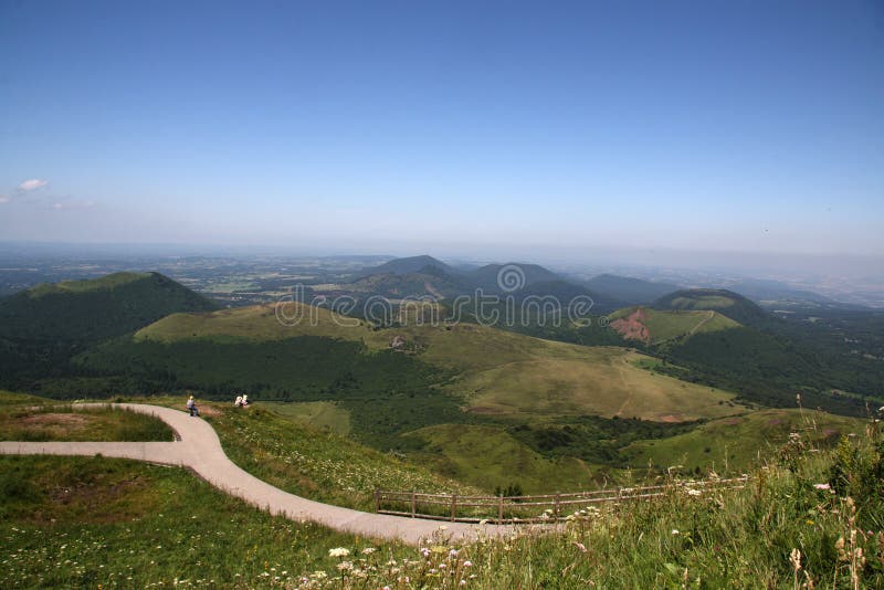 Craters of the auvergne volcanic chain