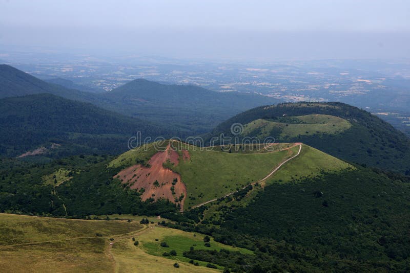 Craters of the auvergne volcanic chain