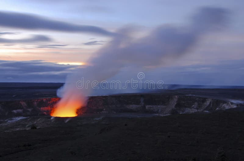 Halemaumau Crater in Volcanoes National Park in the Big Island of Hawaii, USA. Halemaumau Crater in Volcanoes National Park in the Big Island of Hawaii, USA