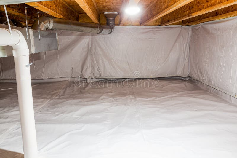 Crawl Space Fully Encapsulated with Thermoregulatory Blankets and Dimple Board Stock Image - Image of house, modern: 232444879 Crawl Space Fully Encapsulated with Thermoregulatory Blankets and Dimple Board Stock Image - Image of house, modern: 232444879