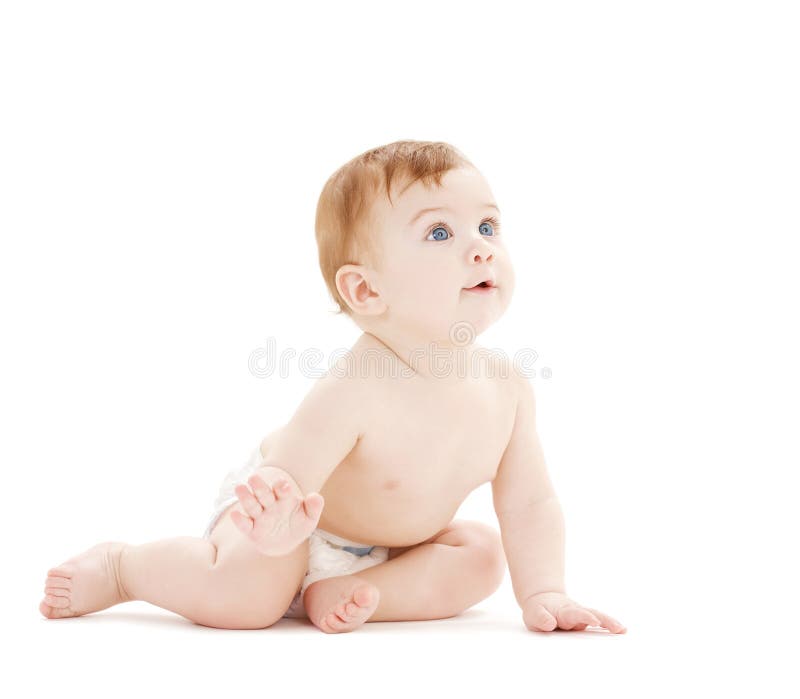 Crawling curious baby royalty free stock photo