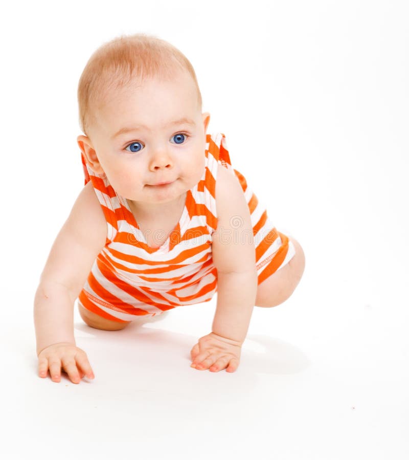 Crawling kid stock image Image of innocent little baby 13090413