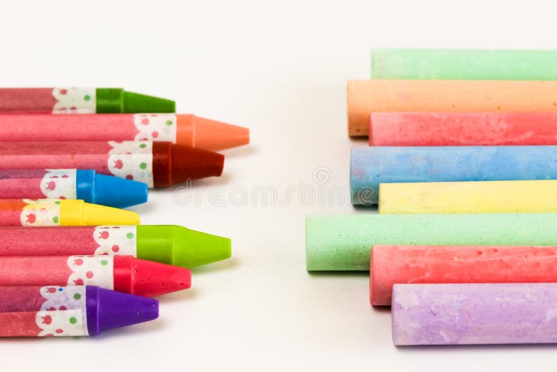 Crayon and Chalk. stock photo. Image of background, blackboard 77786156