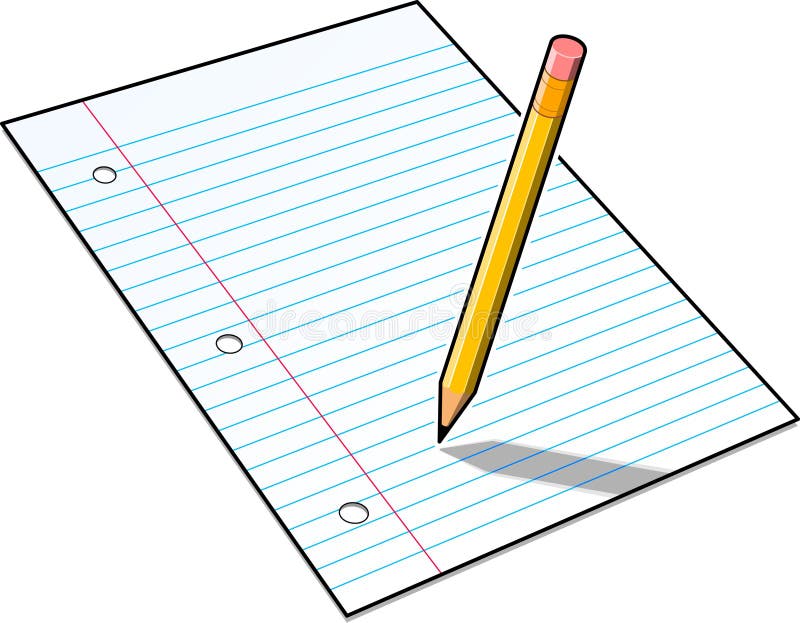 Crayon et papier illustration de vecteur. Illustration du travail 4184006