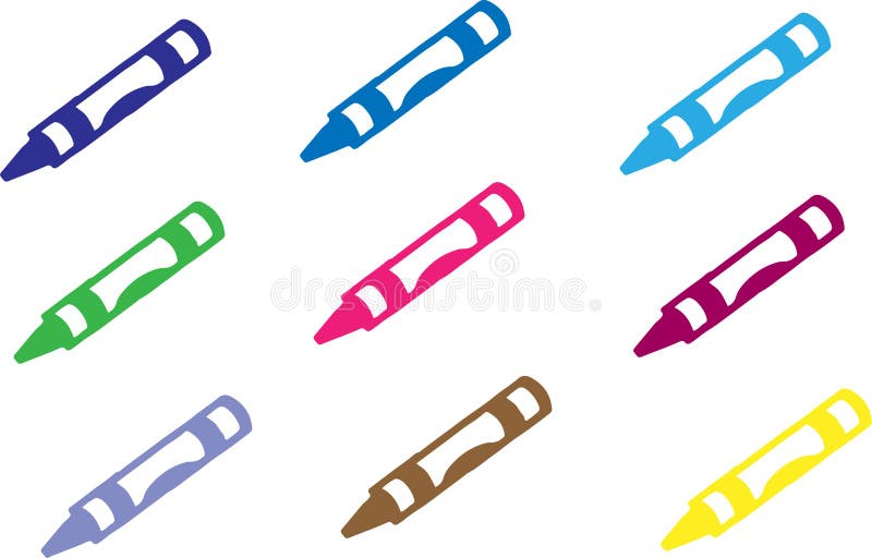 Crayon icon isolated on white background stock illustration Crayon icon isolated on white background stock illustration
