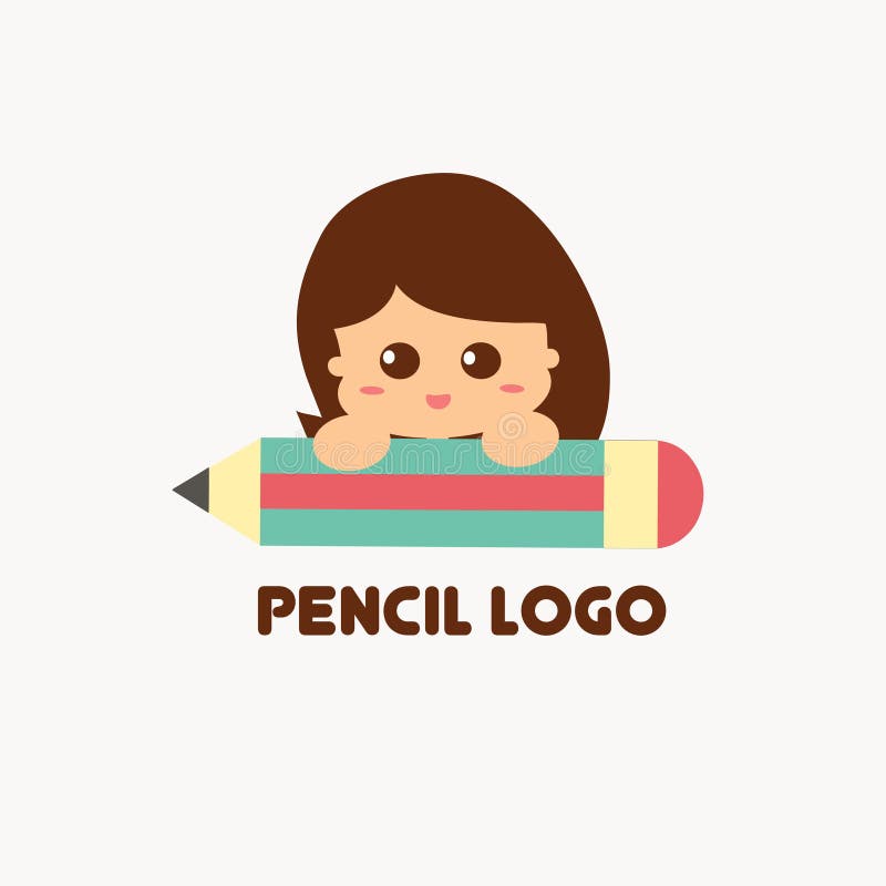 Crayon Logo Vector Art Logo Template Et Illustration Illustration de