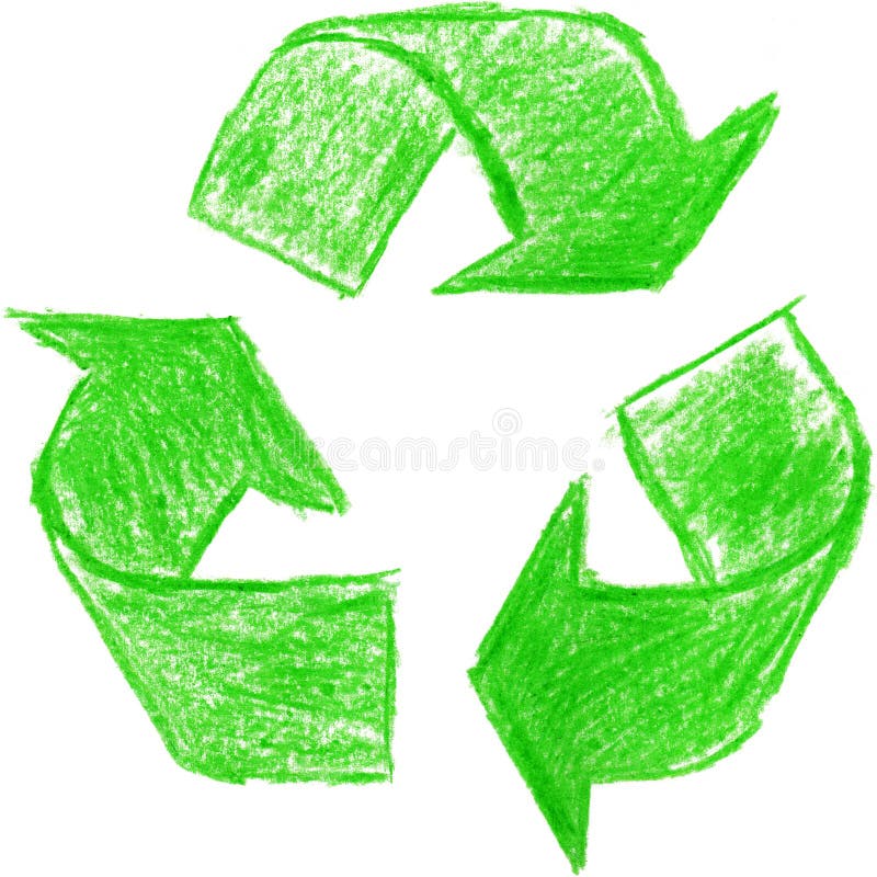 Crayon recycle symbol