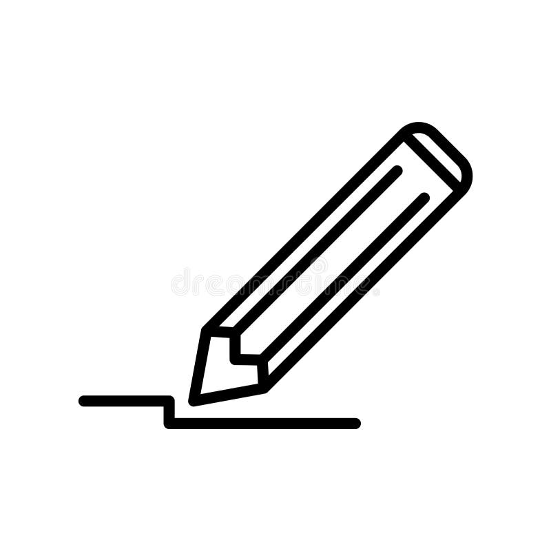 Crayonnez le vecteur d'icône d'isolement sur le fond blanc, signe de crayon