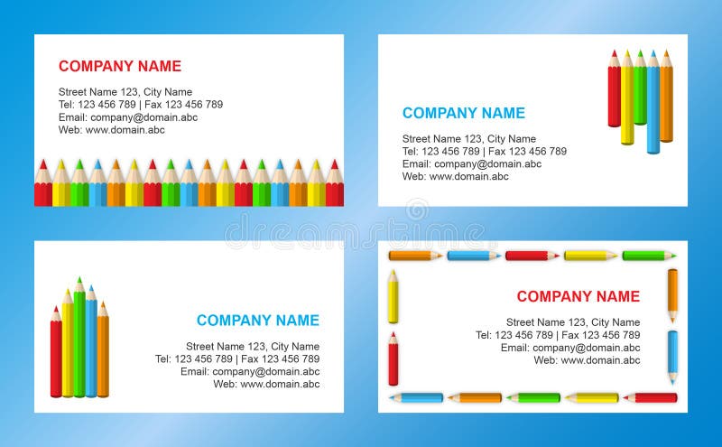 Crayons business card template