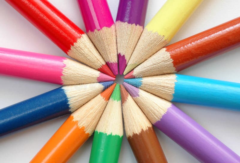 Crayons colorés images libres de droits Crayons colorés images libres de droits
