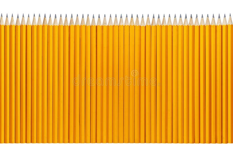 Crayons dans une rangée images libres de droits Crayons dans une rangée images libres de droits