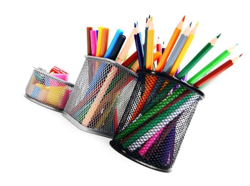 Crayons et feutre. photo stock. Image du éducation, matériel 27055866