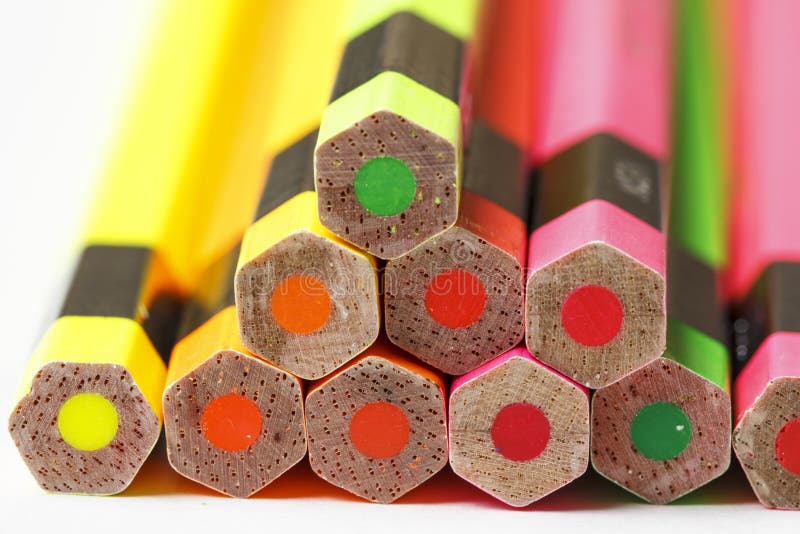 Crayons Lined Up stock photo. Image of homework, colourful 12489660