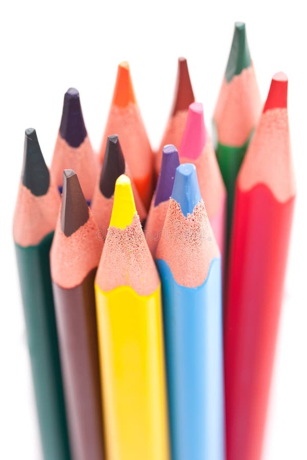 Crayons Triangulaires De Couleur Image stock Image du agencement