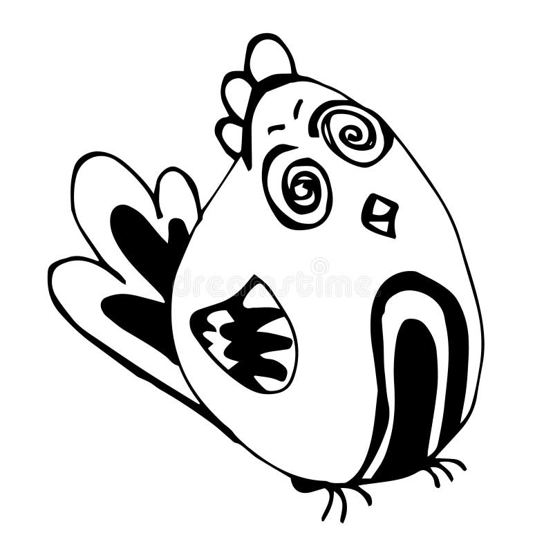 Crazy Bird (pencil Drawing). Stock Vector - Illustration of figure, element: 56464667 Crazy Bird (pencil Drawing). Stock Vector - Illustration of figure, element: 56464667