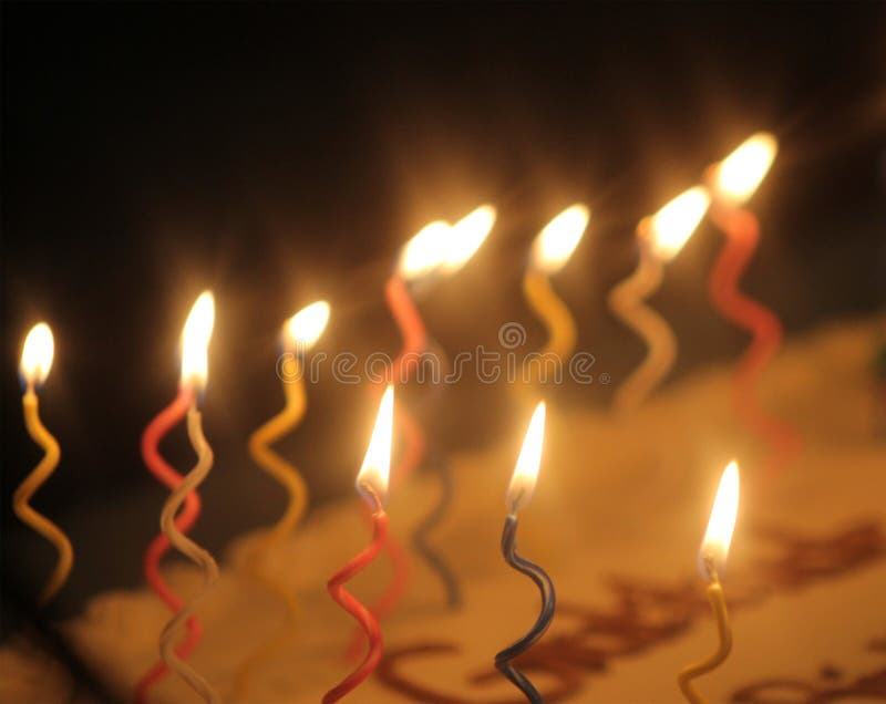 Unique Festive Birthday Cake Candles Stock Image Image of lighted
