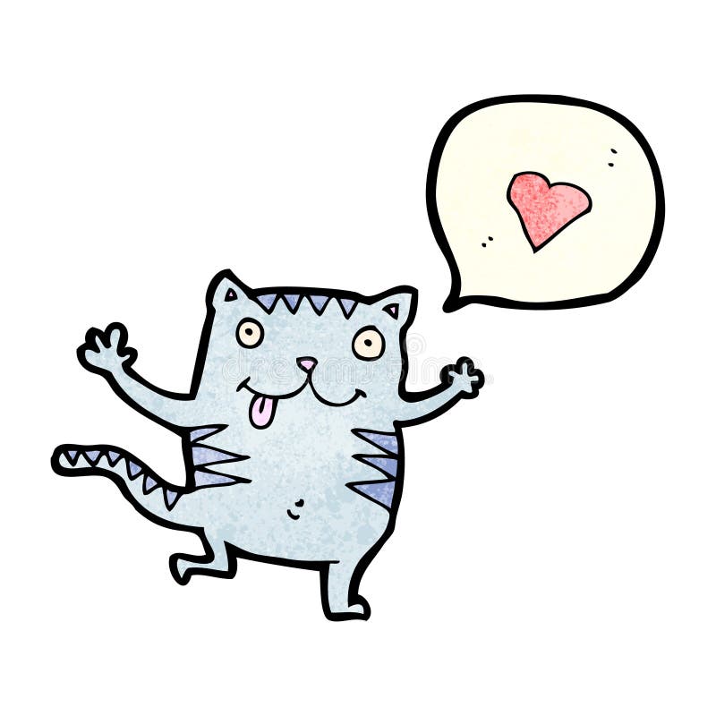 crazy cat in love cartoon