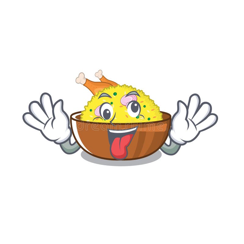 Crazy Chicken Biryani with in Cartoon Shape Stock Vector - Illustration of  cuisine, character: 155995864