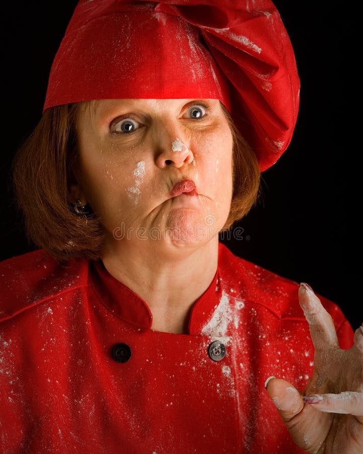 Crazy cook stock photo. Image of studio, lips, funny, cooking 7300372