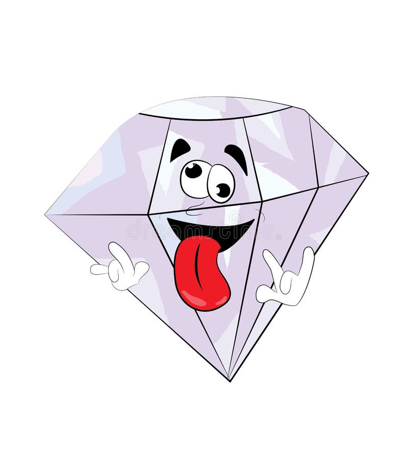 Crazy diamond cartoon stock illustration. Illustration of illustration