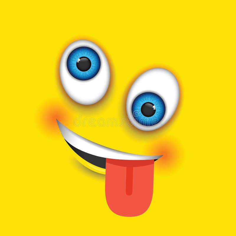Crazy emoji stock vector. Illustration of clip, sign - 79305808