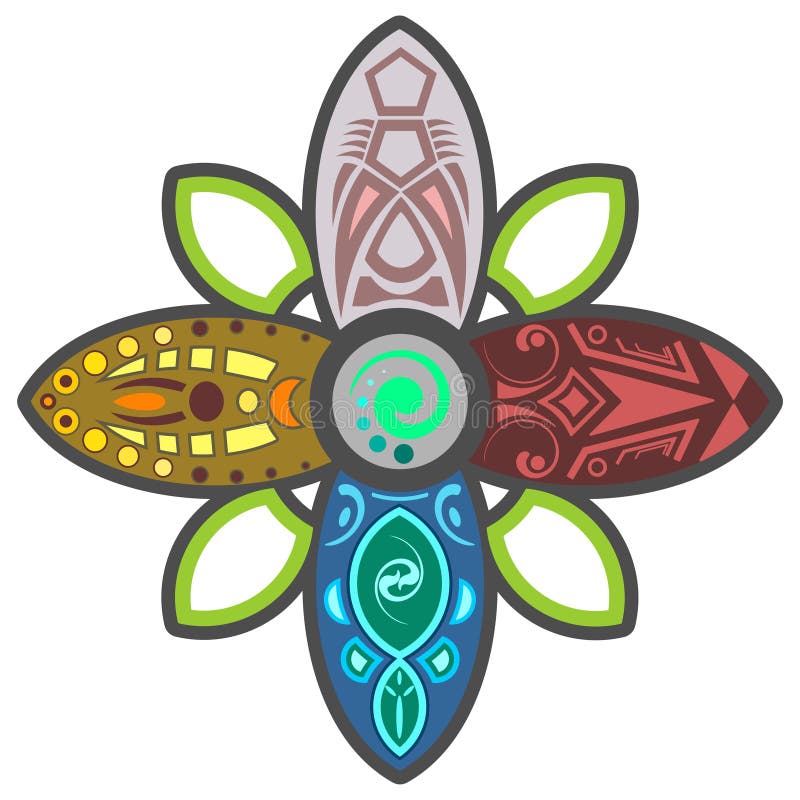 Crazy flower stock vector. Illustration of evil, psychedelic 34513916