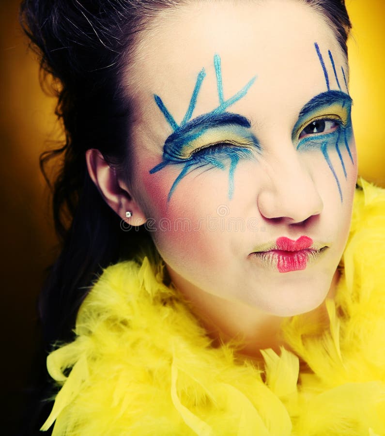 Crazy girl stock image. Image of fine, girl, cosmetics 17269267