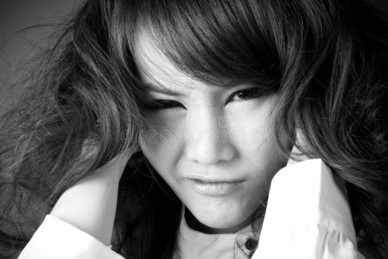 Crazy girl stock image. Image of dress, cute, luxury 24333405