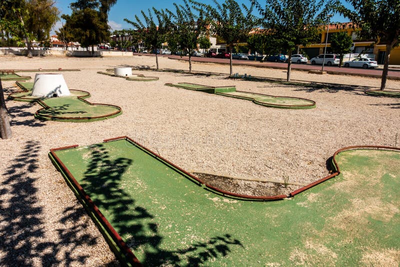 Crazy Golf at Lyme Regis stock photo. Image of jun2018 118593388