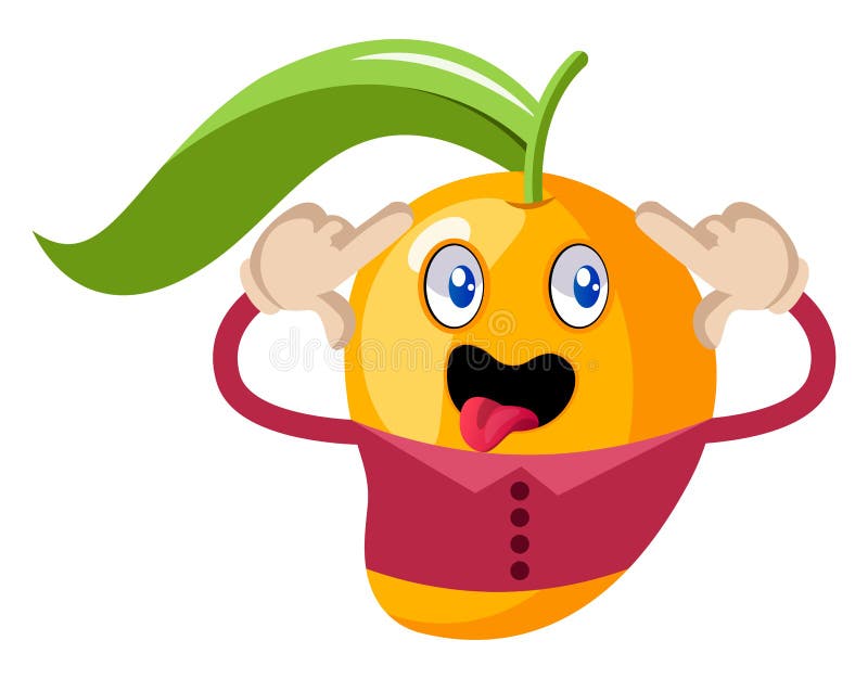Crazy mango, illustration, vector royalty free illustration