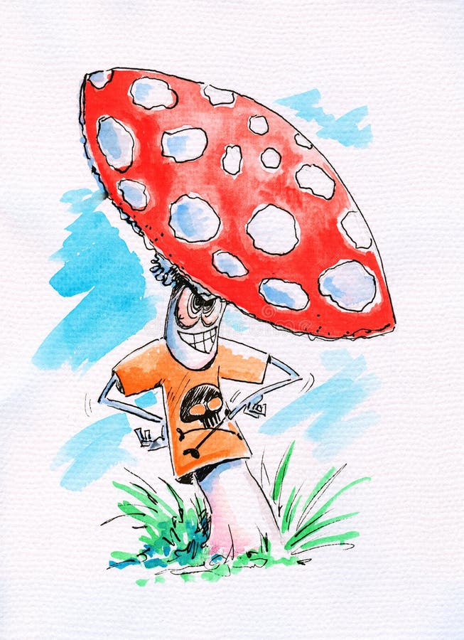 Maglietta In Cotone Per Uomo Con Teschio Di Fungo Natura Ecologia E Toadstool - Foto 6