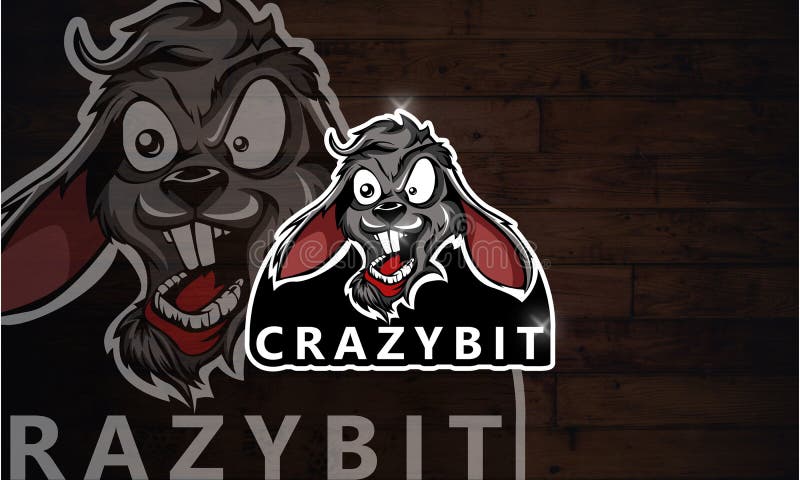 Crazy Rabbit Logo Esport Game Stock Illustration - Illustration of ...