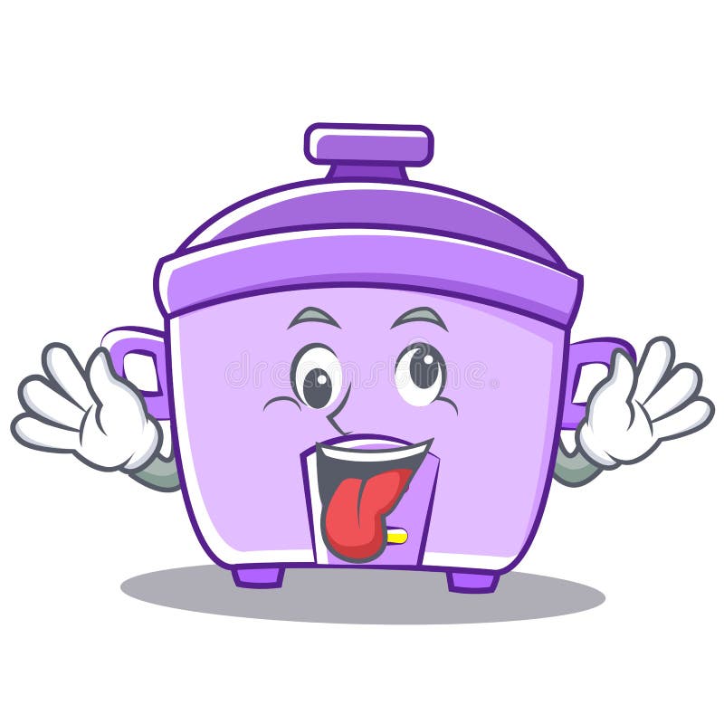 Crazy Rice Cooker Character Cartoon Stock Vector - Illustration of