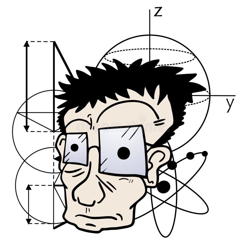 Crazy scientific stock illustration Crazy scientific stock illustration