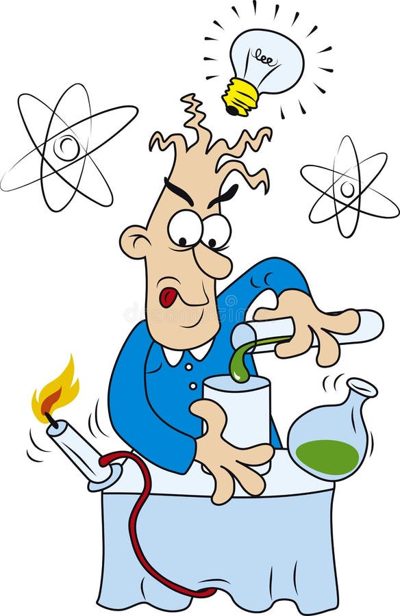Mad scientist stock illustration. Illustration of biochemist - 6650825