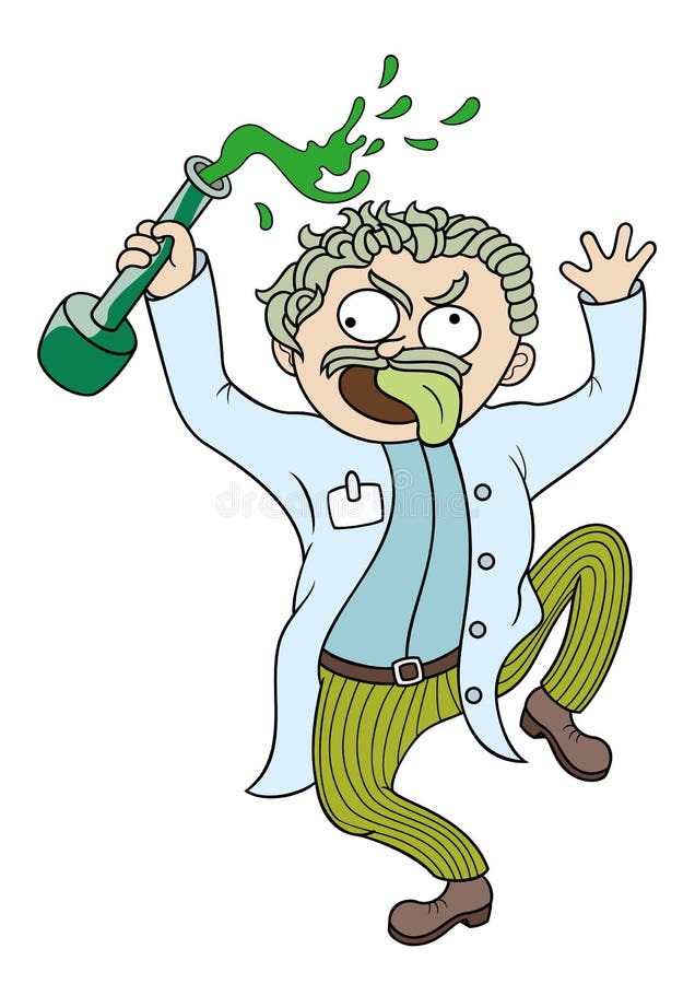 Crazy Scientist stock vector. Illustration of scientist - 39125456