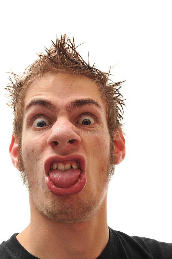 Crazy wacky ugly man stock photo. Image of closeup, crazy - 11673970