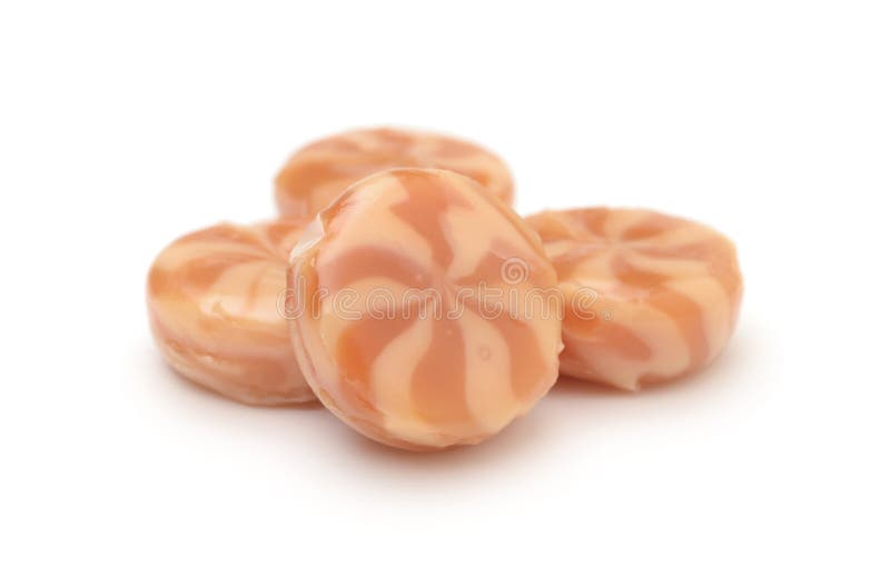 Cream Candies Isolated on White Stock Photo Image of confection