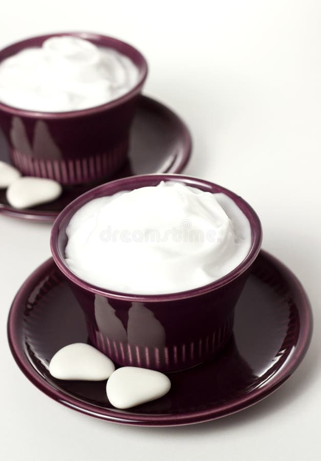 Cream and candies stock photo. Image of plates, dessert 39080550