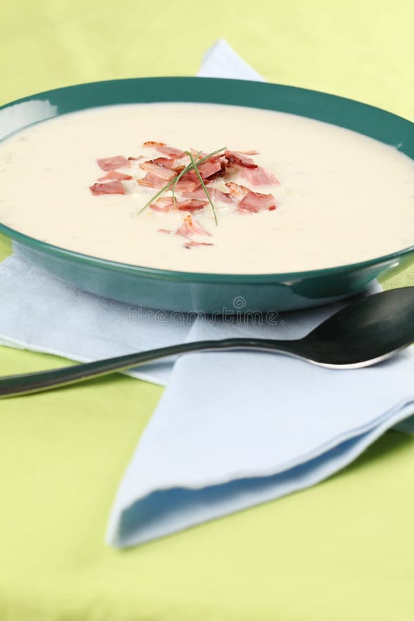 Cream cheese soup stock photo. Image of plate, cheese - 19501978