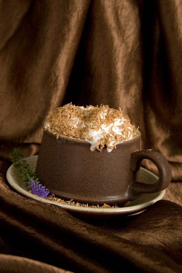 Cream Coffee with Chocolat Crumb Stock Photo Image of crumb, cream
