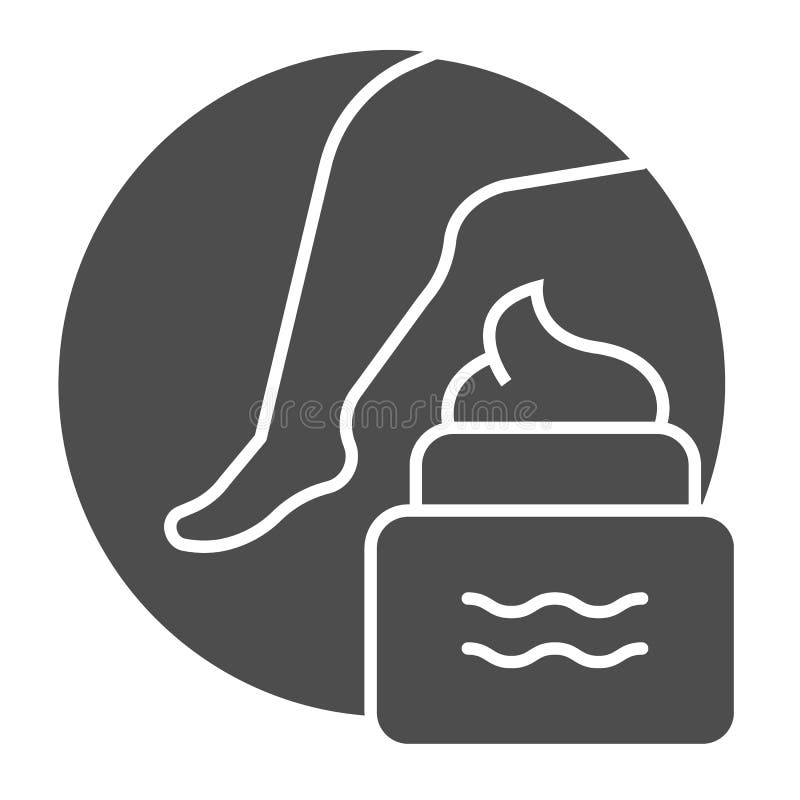 Cream for Feet Line Icon. Foot Cream Illustration Isolated on White ...