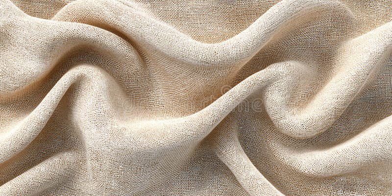 Cream and Gold Textured Fabric Detailed CloseUp stock illustration