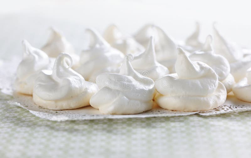 Cream meringues stock image. Image of cream, light, homemade 24562611