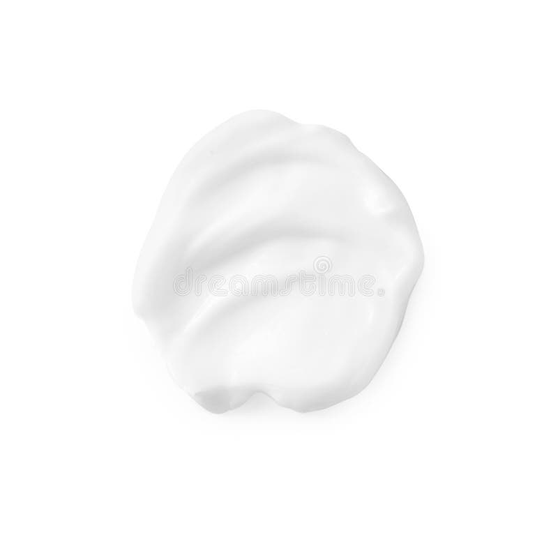 Cream Sample Isolated on White, Top View Stock Image Image of
