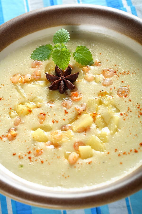 Cream with shrimps